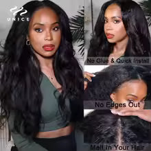 V Part Wigs Human Hair 100% Straight Human Hair Wigs No Leave Out No Sew-In Glueless 220 Density Natural Black Beginner Friendly